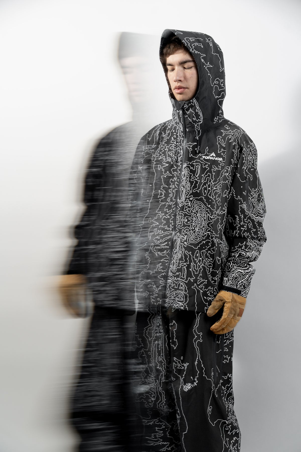 BAGGY SNOW PANTS [BLACK TOPO]