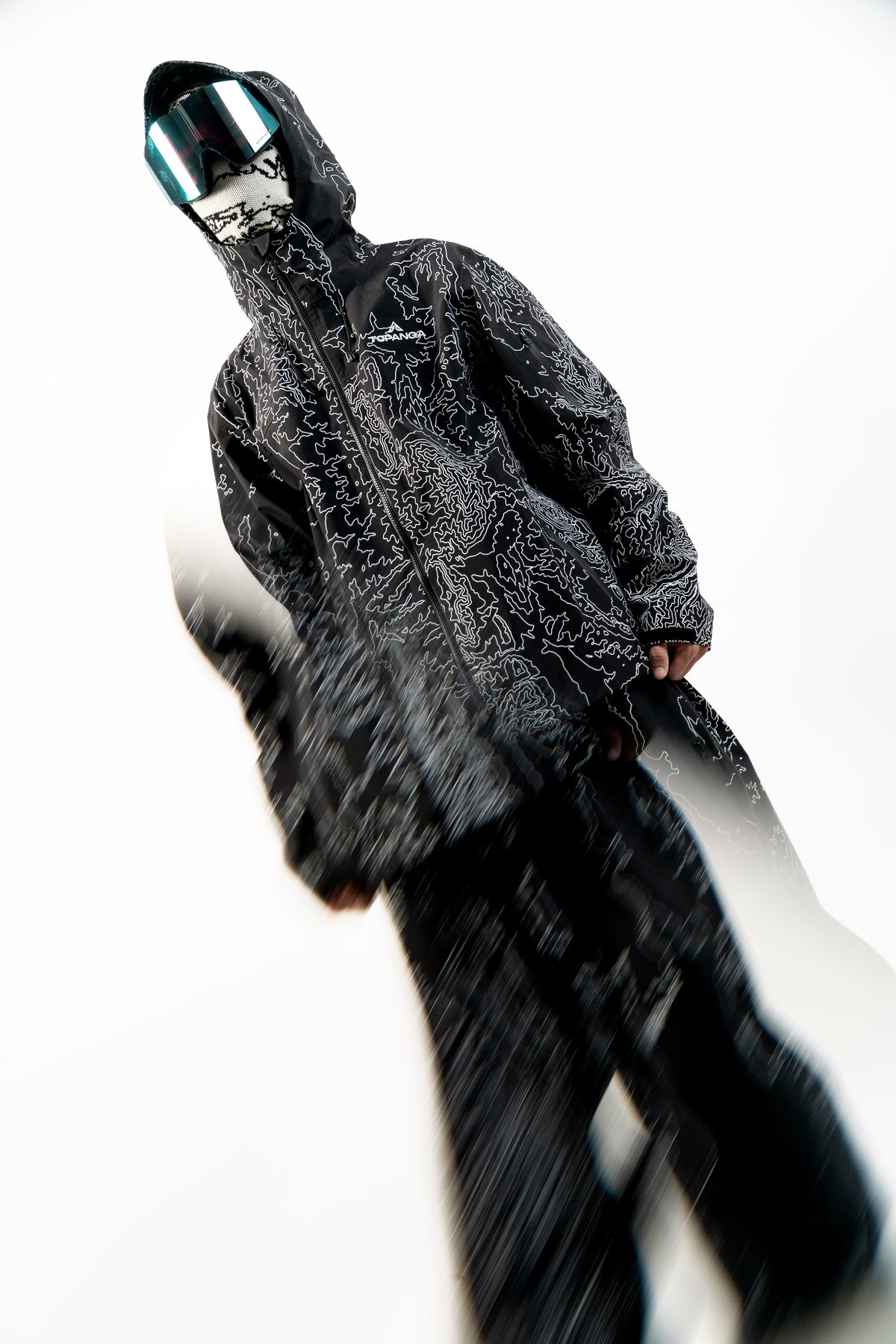 BAGGY SNOW PANTS [BLACK TOPO]