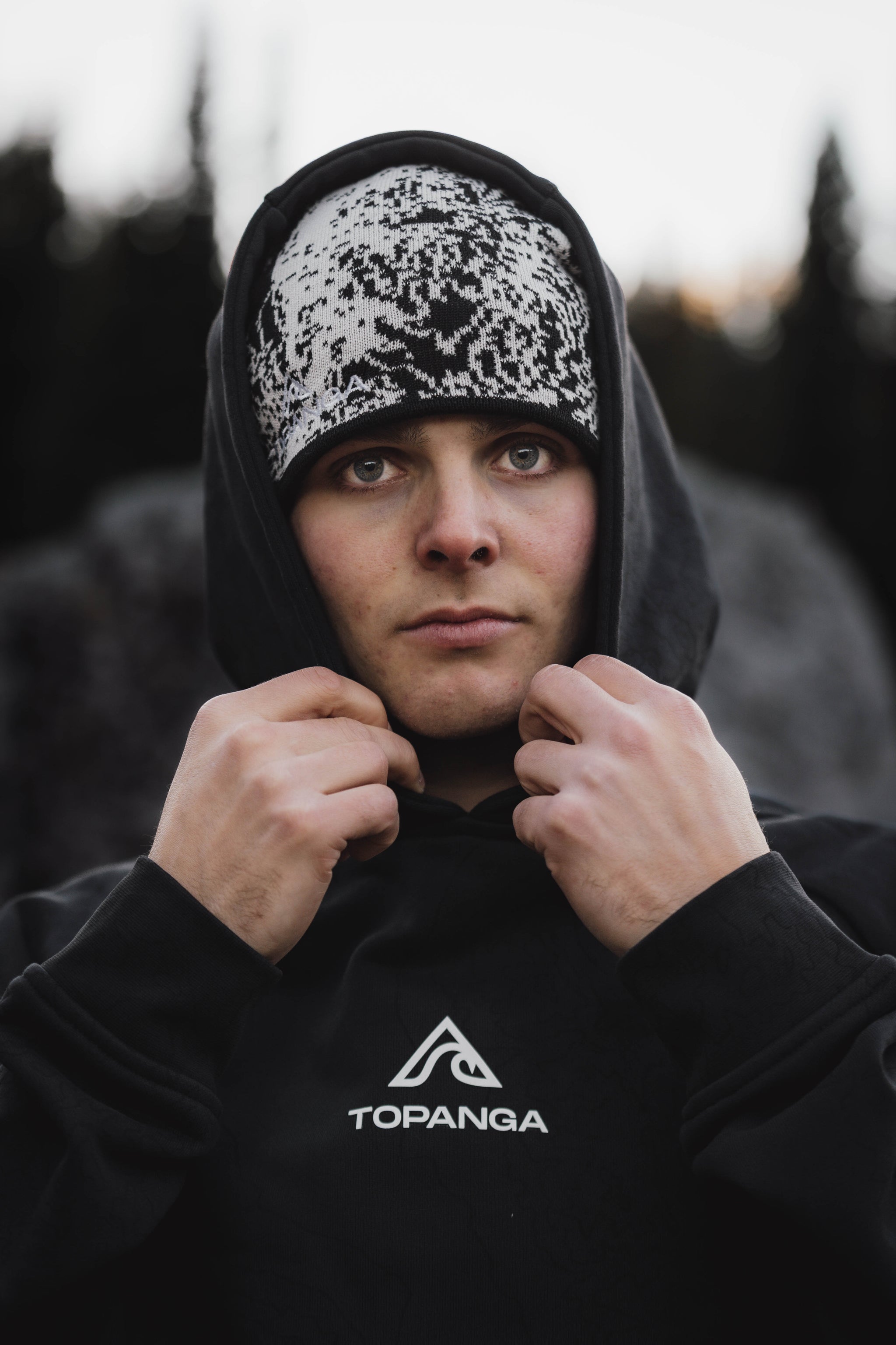 Heavyweight Topography Hoodie [Black]