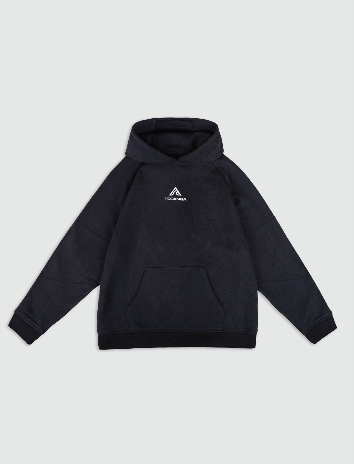 HEAVYWEIGHT TOPOGRAPHY HOODIE [BLACK]