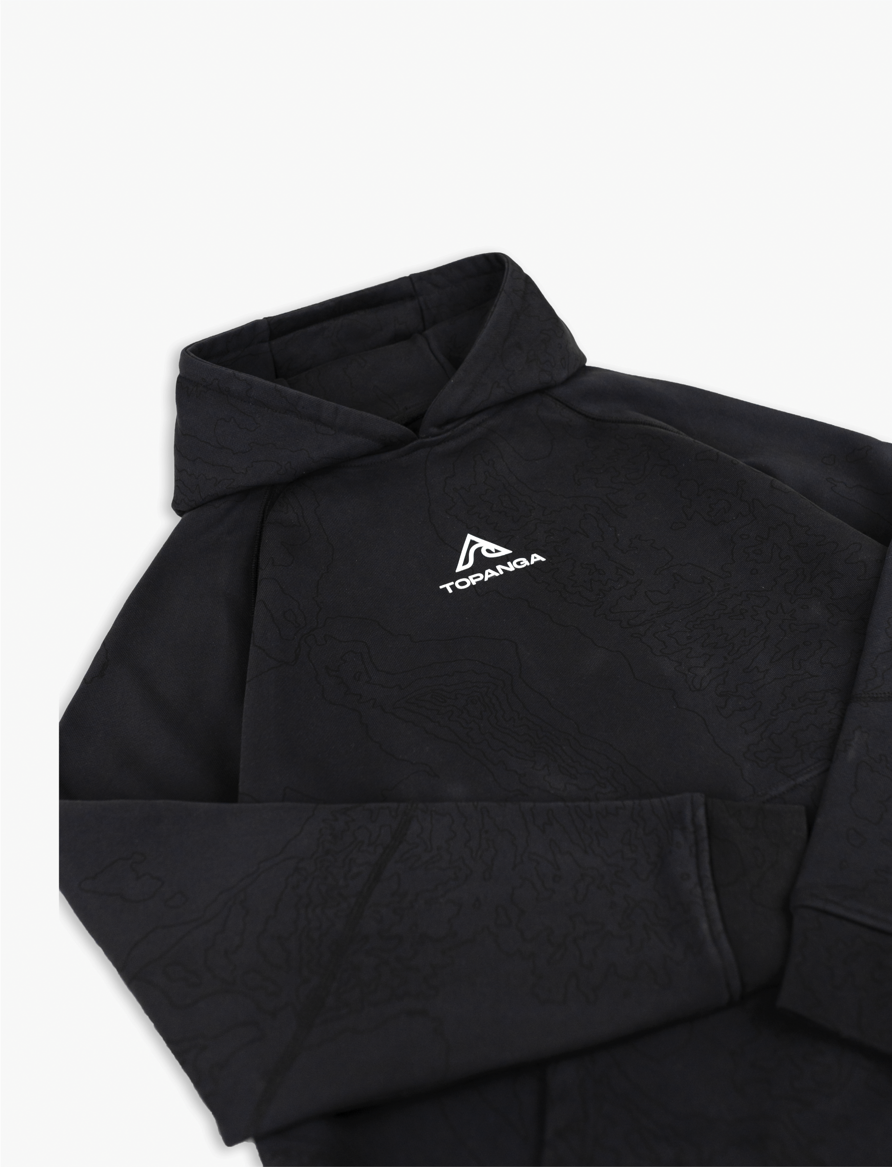 Heavyweight Topography Hoodie [Black]