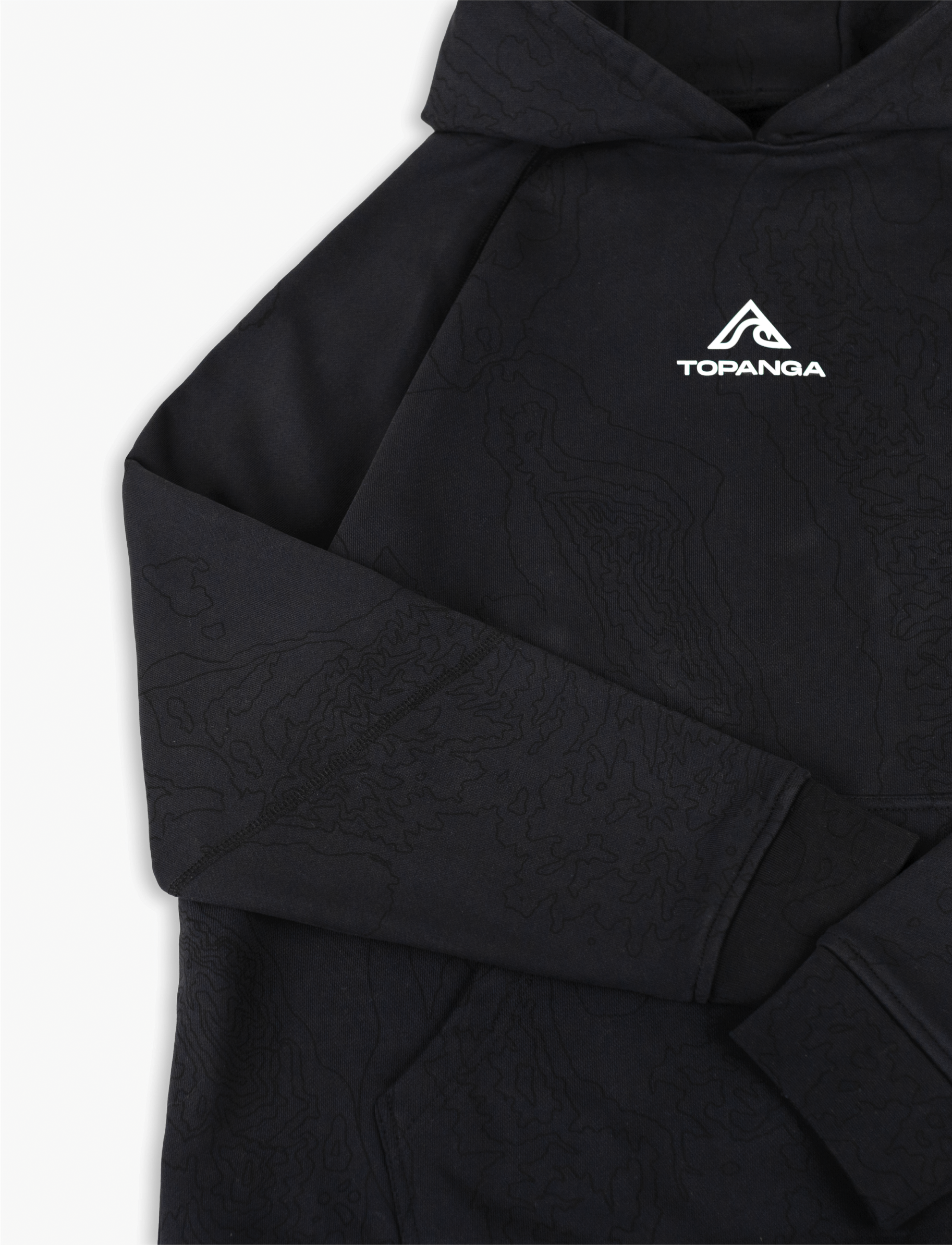 Heavyweight Topography Hoodie [Black]
